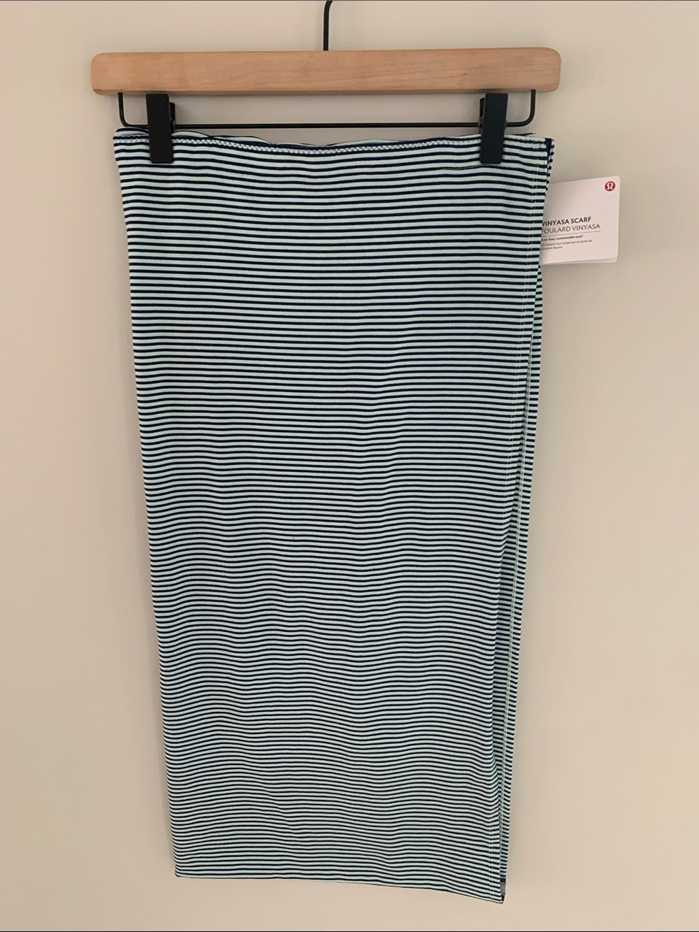 Lululemon Vinyasa Scarf Hyper Stripe Navy NWT